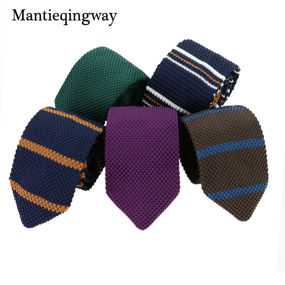 Мужской костюм Mantieqingway Простой Трикотажный галстук для свадебной вечеринки