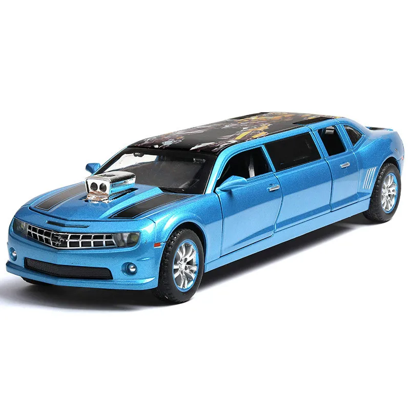 

For Chevrolet Bumblebee Alloy Racing Car Model Pull Back Sound Light Auto Mobile Extended Version Sports Car Maternal Child Toys