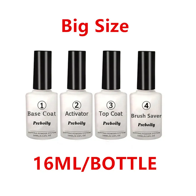 

16ml Brush Saver Activator Gel Base Top For Nail Dip Powder Natural Dry Without Primer&Lamp Sealer Dry Cure Dipping Powders