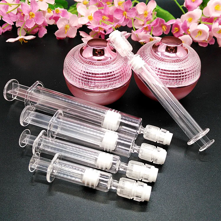 

Empty Cosmetic Essence Syringe Bottle, Plastic DIY Water Needle Refillable Container, Shuiguang Bottle