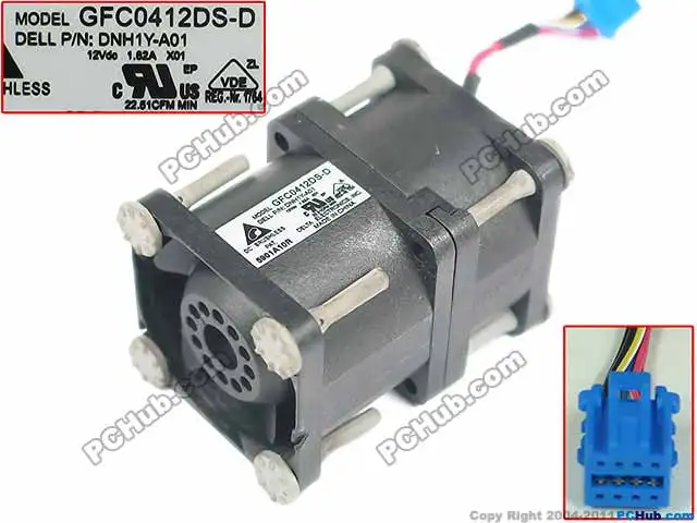 

Delta GFC0412DS-D DC 12V 1.82A, 40x40x56mm Server Square fan
