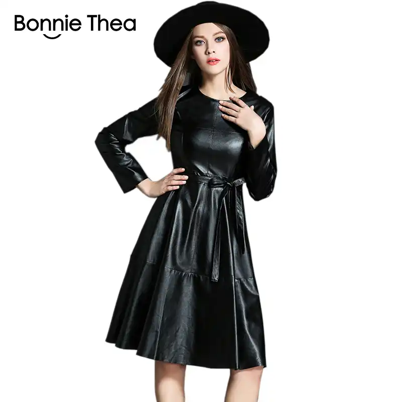 vestido de couro 2018