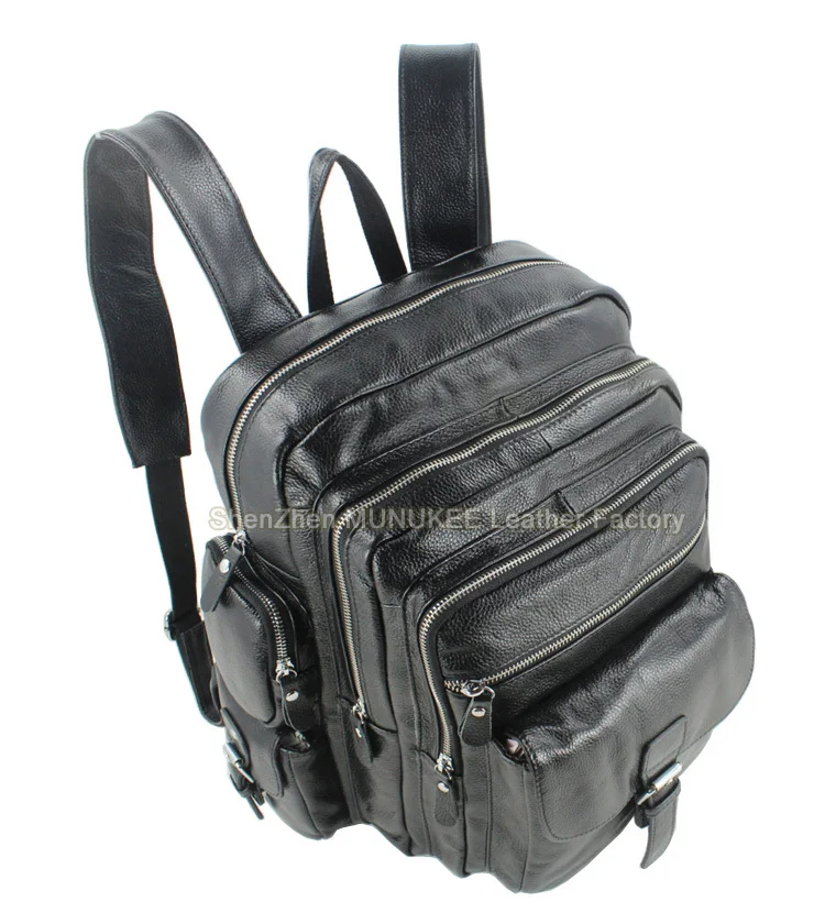Модный мужской рюкзак из натуральной кожи мужские рюкзаки кожаный мужской рюкзак для путешествий рюкзак дорожная сумка школьная mochila черный