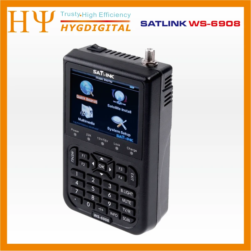 Satlink WS-6908 3,5 ЖК-DVB-S FTA цифровой спутниковый сигнал ws 6908 спутниковый искатель