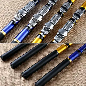 

Newly Portable Sea Fishing Rod Pole Carbon Fiber 1.8/2.1/2.4/2.7/3.0m Telescopic Spinning Reel Fish Tackle 19ing
