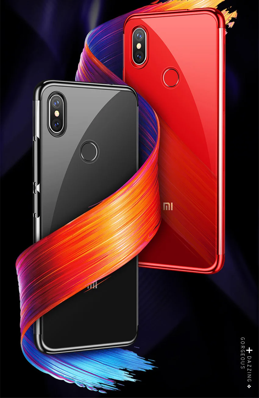 Ultra Thin Soft Transparent TPU Case For Xiaomi mi max 3 clear plating bumper cover for Xiaomi mi max 3 max Phone Case Capa (1)