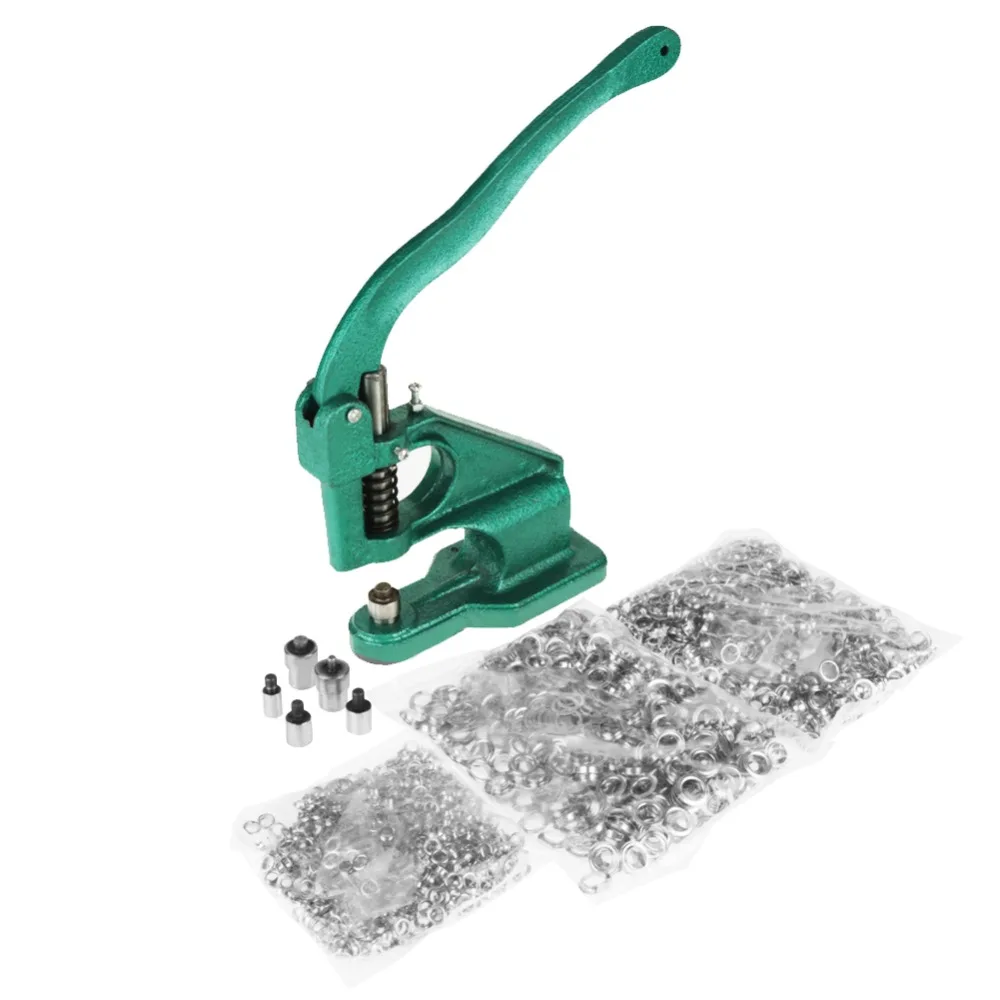 

1pc Hand Press Grommet Eyelet Machine with 3 Dies And 1500pcs Grommets 6/10/12mm