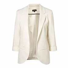 Women’s Jacket Slim Thin Cardigan Blaser Feminino Work Suit Chic Plus Size Blazer Solid Color Female Women Basic Coats Outwear