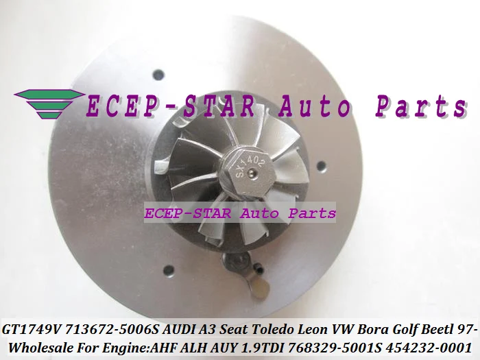 GT1749V 713672-5006S 768329-5001S 454232-0001 Turbo CHRA Turbocharger for AUDI A3 Seat Toledo Leon VW Bora Golf Beetl 1997- AHF ALH AUY 1.9L TDI (3)
