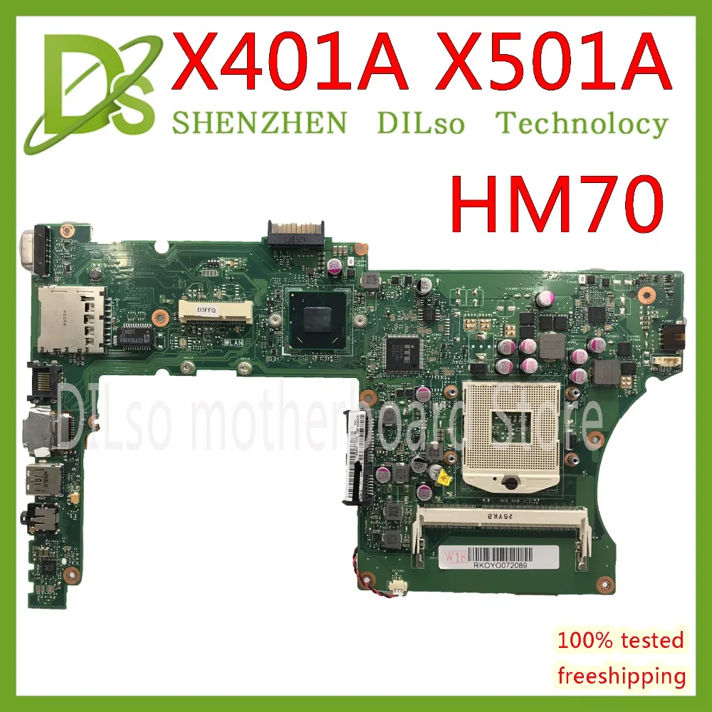 Скидка KEFU X401A HM70 для ASUS X301A X401A X501A оригинальная материнская плата X401A SLJNV HM70 поддержка B820 B960 тест процессора оригинал