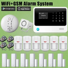 Etiger G90B WIFI GSM Home Burglar Alarm+Motion Sensor+Smoke Detector For Security