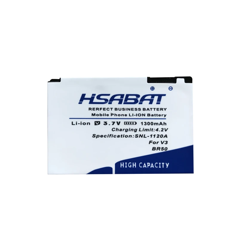 Аккумулятор HSABAT BR50 1300 мАч для Motorola RAZR V3 V3c V3E V3m V3T V3Z V3i V3IM PEBL U6 Prolife 300 500|Аккумуляторы