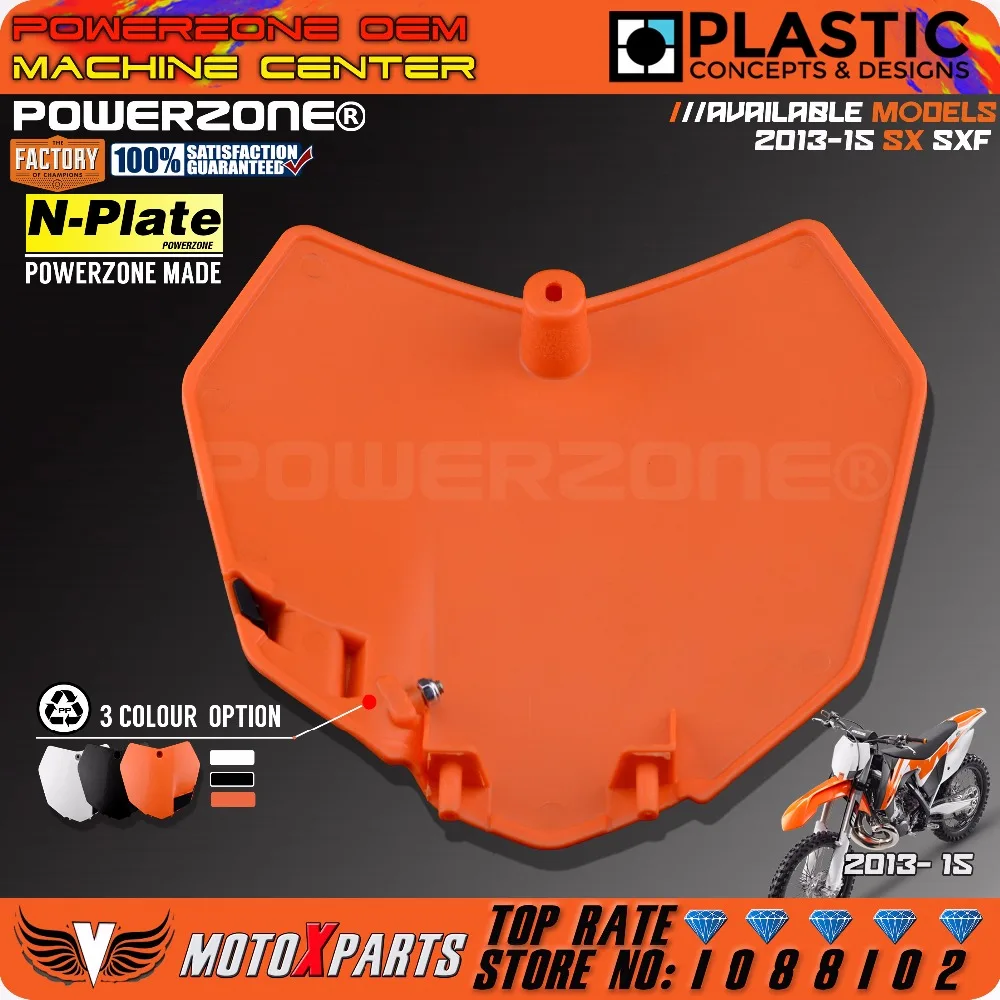 Передняя табличка с номером POWERZONE для KTM 2013 15 SX SXF XCF 125 250 350 450 EXC 530 XCW Кроссовый