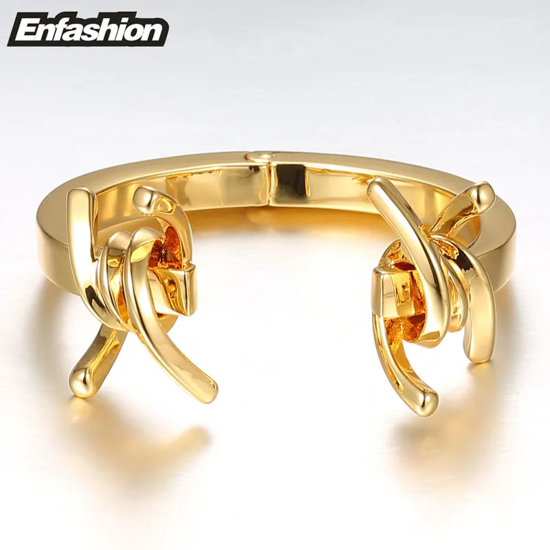 Enfashion ювелирные изделия Шипы колючий браслет Noeud цвет золотистый браслет для женские браслеты-каффы манжетой браслеты