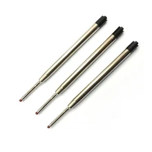 10 шт Металл Шариковая ручка заправки цвет: черный, синий чернилами Шариковая ручка Замена канцелярия Школьные принадлежности