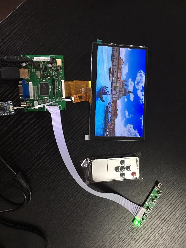 Для Raspberry Pi 3 1024*600 7 дюймов ЖК-дисплей Экран Дисплей с сенсорным экраном Панель