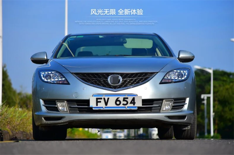 Новая глава Лампы для стайлинга автомобилей для Mazda 6 фары 2008-2013 для Mazda M6 bi xenon h7 комплект ксеноновых фар, Высокопрочная конструкция led drl головной свет