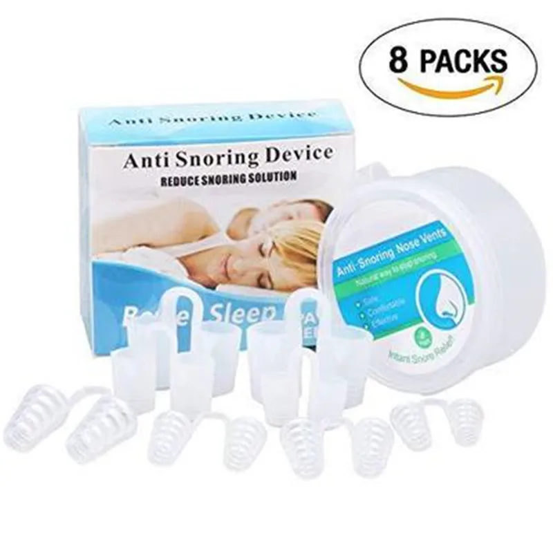 

8Pcs/Box Anti Snore Apnea Nose Clip Anti-Snoring Breathe Aid Stop Snore Device Sleeping Aid Equipment Stop Snoring