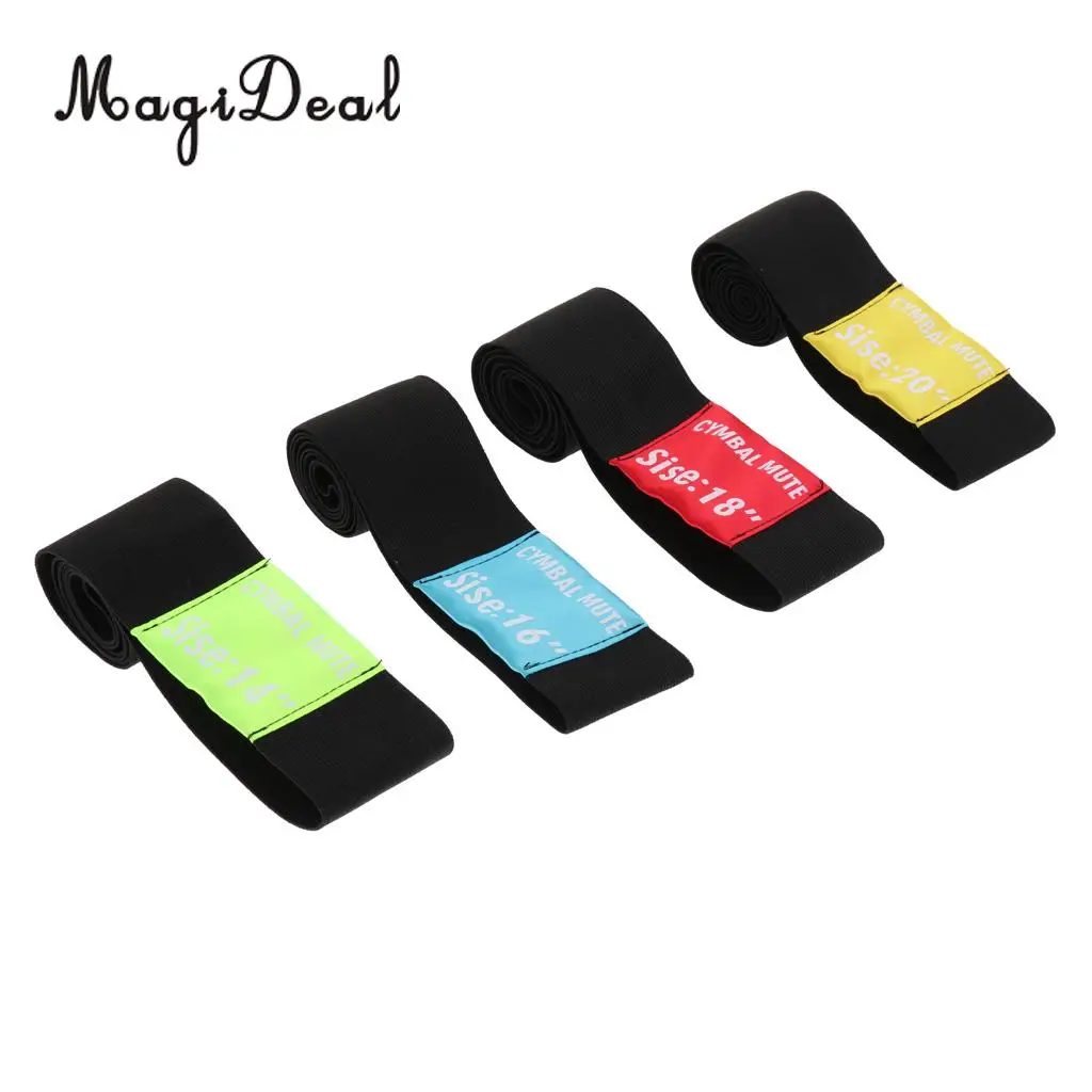 4Pcs Polyester Cymbal Mute Practice Silencer Pad Dampener Drumming Practice Pad Drum Kit Parts Accessories 14'' 16'' 18'' 20''