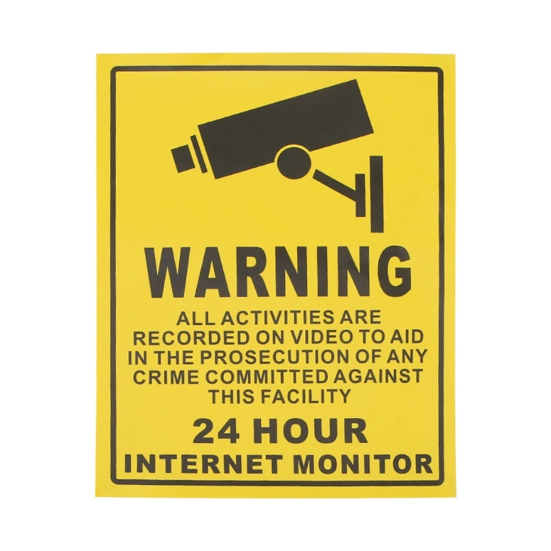 

CCTV Surveillance Security 24 Hour Monitor Camera Warning Stickers Sign Lables