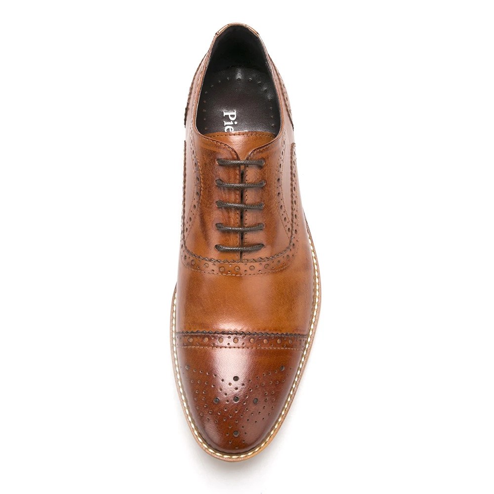 Details about   Mens British Real Leather Shoes Brogue Carved Wing Tip Pointy Toe Lace up Casual 