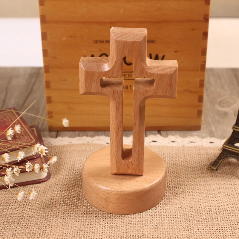Christian Cross Handmade Solid Wood Wall Hanging Jesus Big Cross