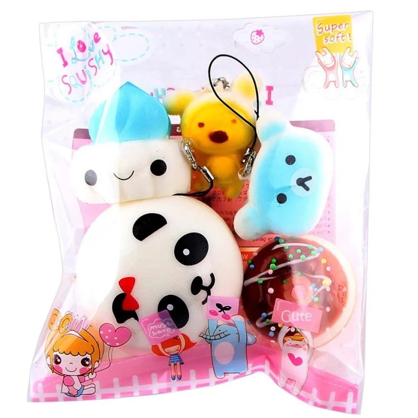 Toys For Child 10pcs Cute Kawaii Soft Squishy Medium Mini  Soft Squishy Bread Toys Key  Bread Toys Key Toys Decompression Fun