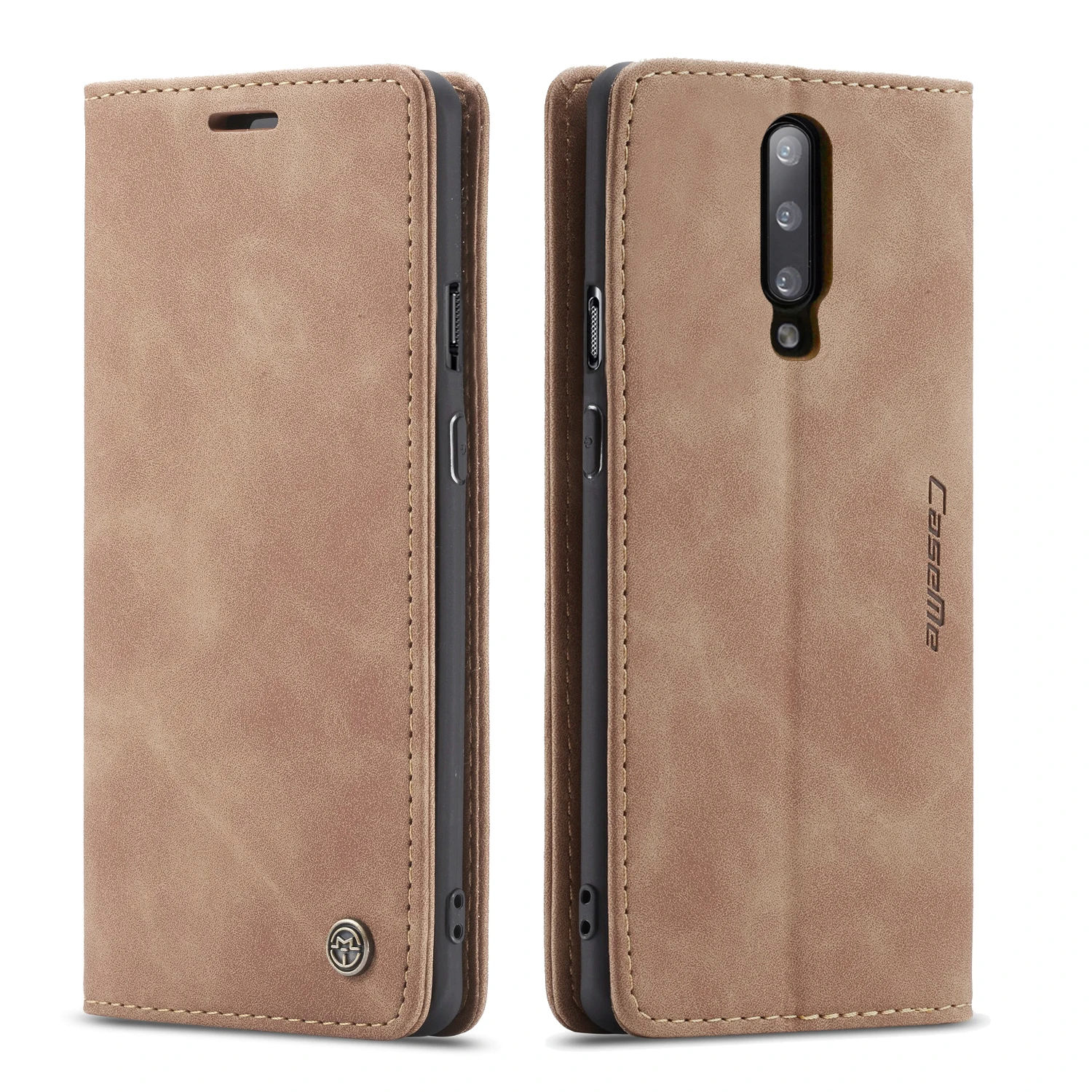 

for OnePlus 7 pro Vintage Matte PU Leather Magnetic Phone Case Card Holder Retro Flip Wallet Cover for OnePlus 7