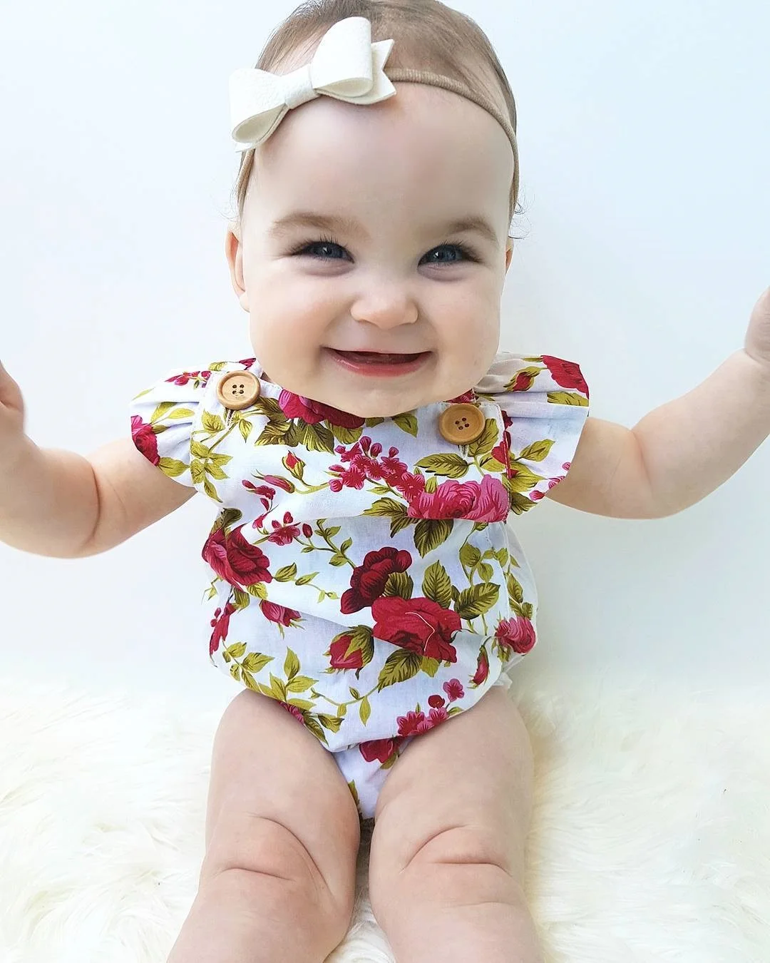 PUDCOCO Горячая новорожденного одежда для маленьких девочек цветок комбинезон с повязкой на голову подарок поддержка