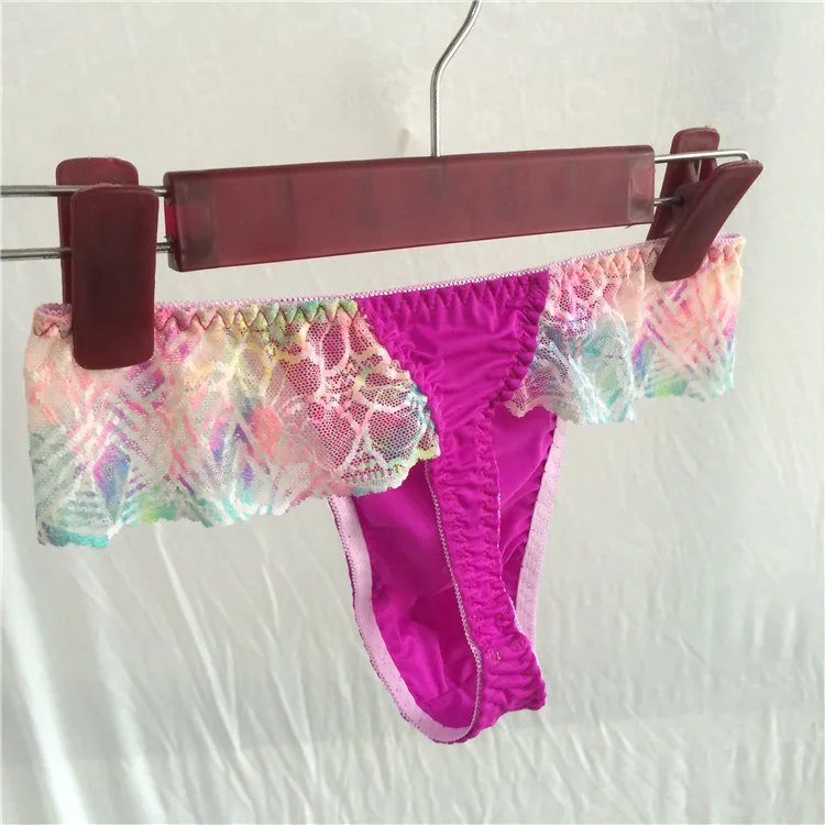 Najtaniej 2018 New Arrival Sexy Bikini Stringi Bielizna męska Lyca Kwieciste Koronki Stringi Bielizna Stringi Męskie Mody Męskiej