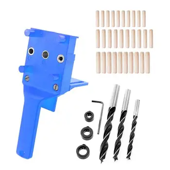 

Pocket Hole Jig Drill Handheld Dowel Woodworking Jig Drilling Guide Tools