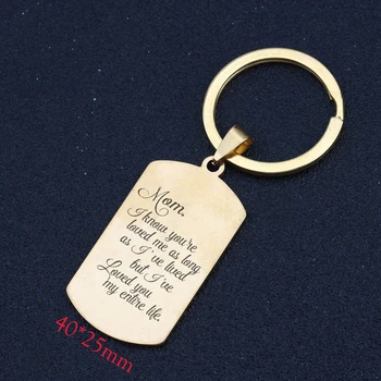 

For Mother's Keychain Gift Engraved Mom I Know You Are Loved Me As Long As I've Lived But I Have Loved You My Entire Life