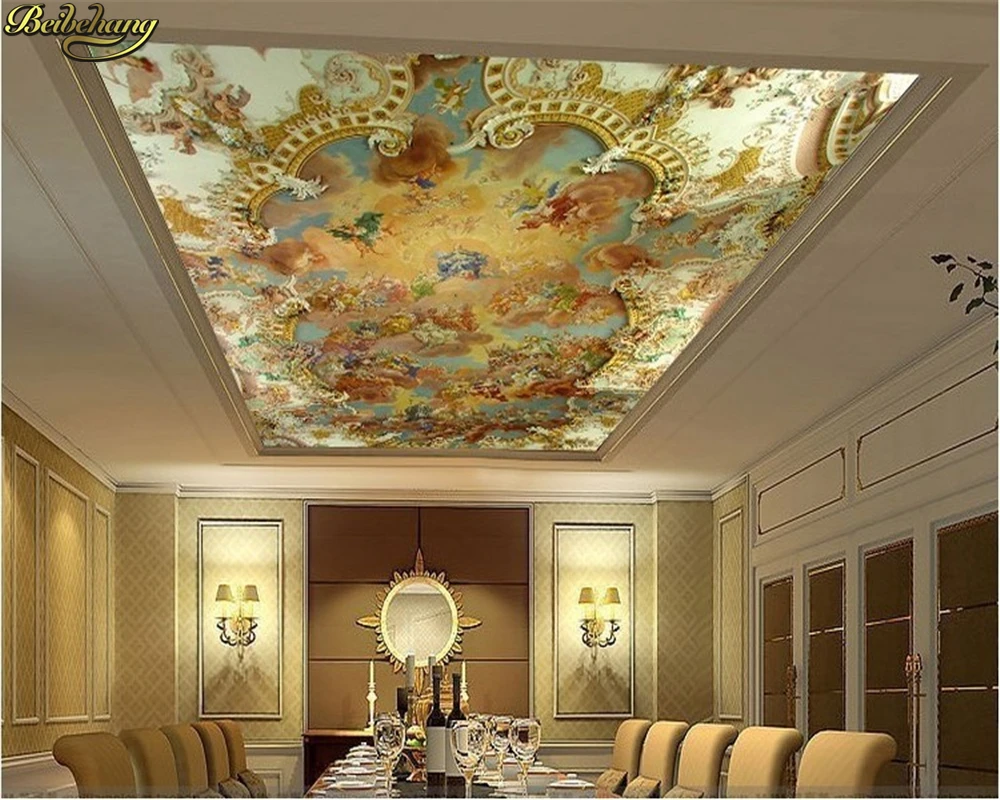 Beibehang Carta Da Parati Zenith Soffitto Affresco Pittura Moderna European Hotel 3d Murale Carta Da Parati Per Le Pareti Carta Da Parati Mural Wallpaper For Walls 3d Wall Murals Wallpapermural Wallpaper Aliexpress