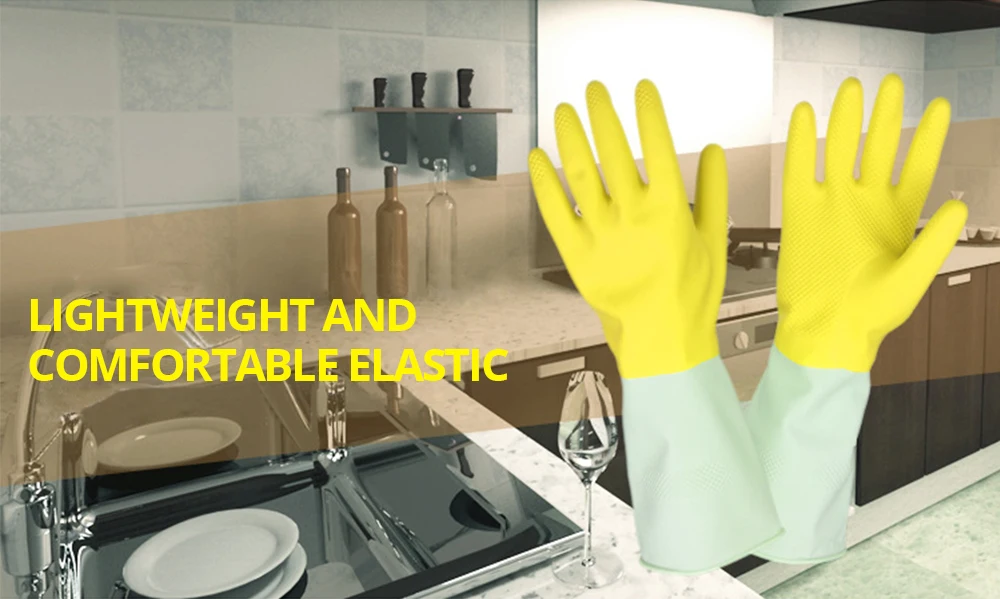 Washing Protective Gloves Waterproof Kitchen Gloves Rubber Latex (13)