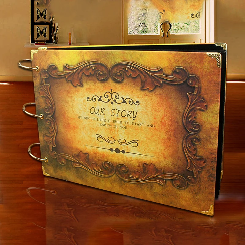 10 inch Diy Our Story Wedding Photo Albums Stickers Wire Binding