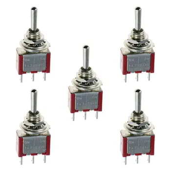 

New 5 x Mini Momentary (On)Off(On) Toggle Switch Model Railway SPDT 12V,silver
