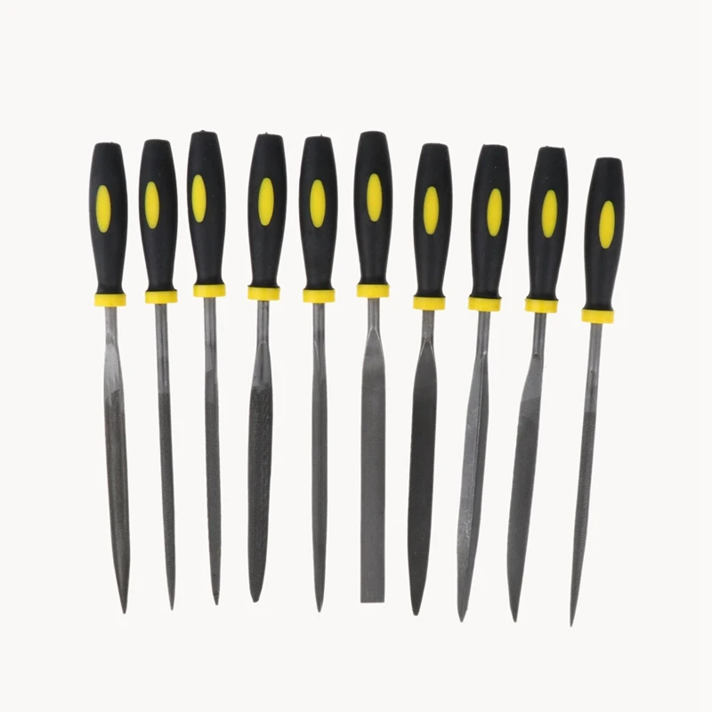 

Hot 10 Pieces Of 3x140mm Needle File Set For Jeweler Woodcarving Craft Metal Glass Stone Carpentry Polishing Tool