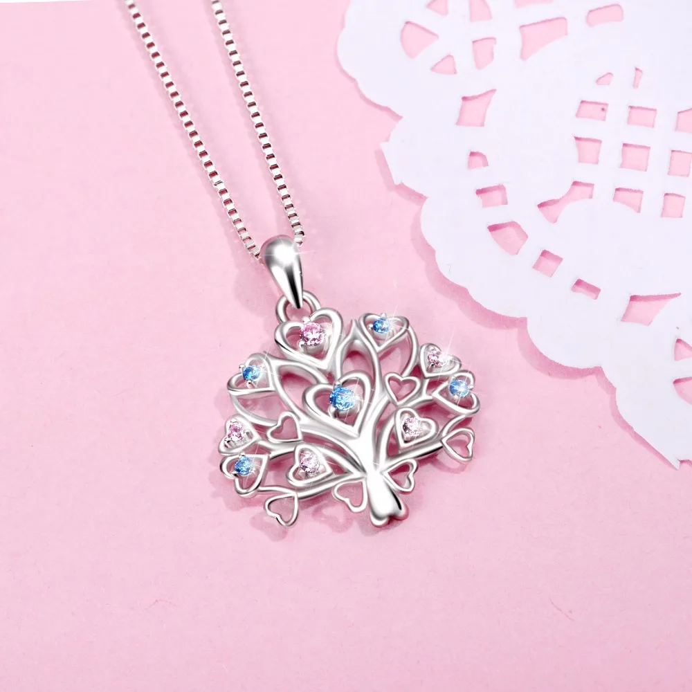Женское ожерелье из серебра 925 пробы с кулоном в виде дерева жизни|tree of life pendant|tree