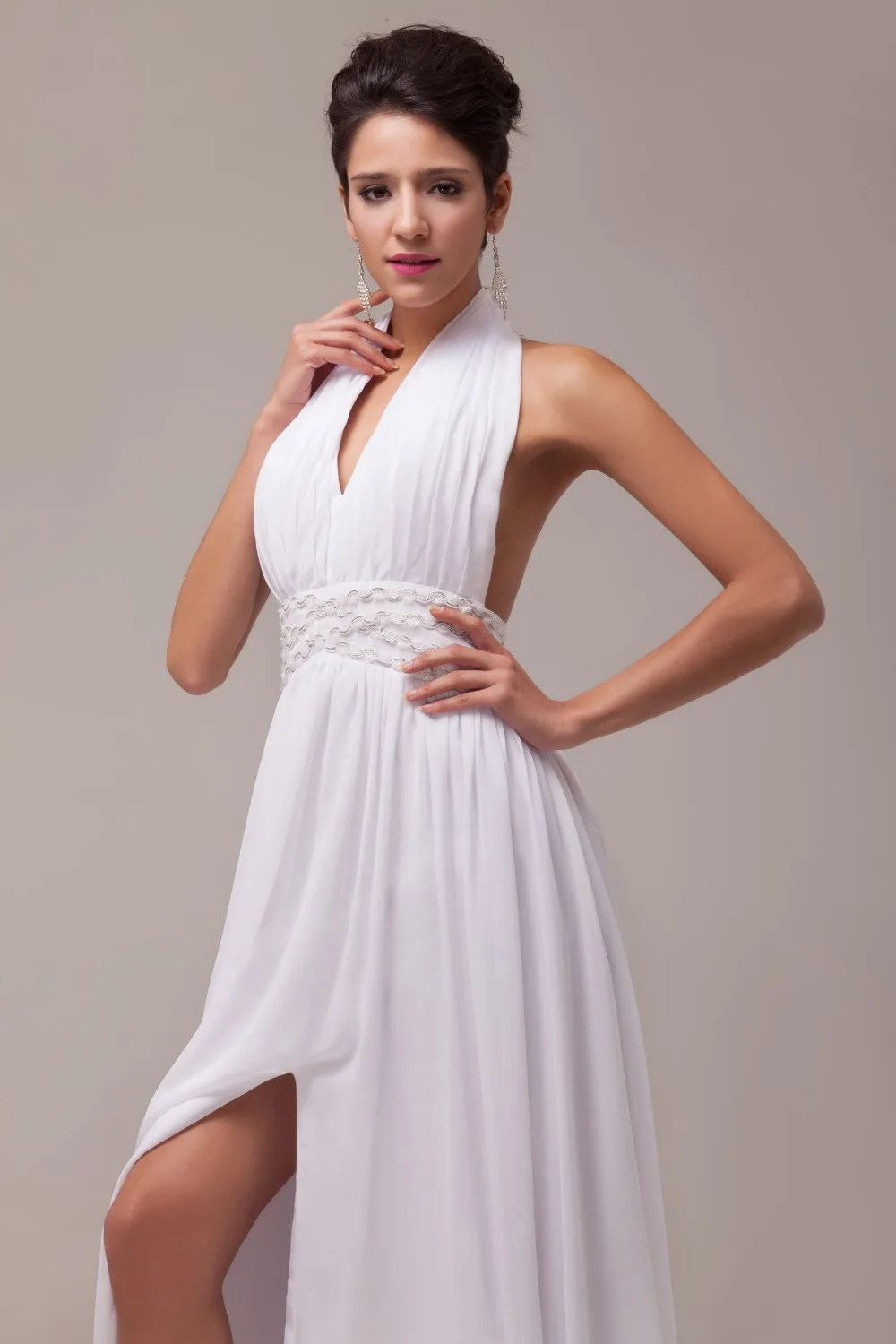 Backless Halter Prom Dresses