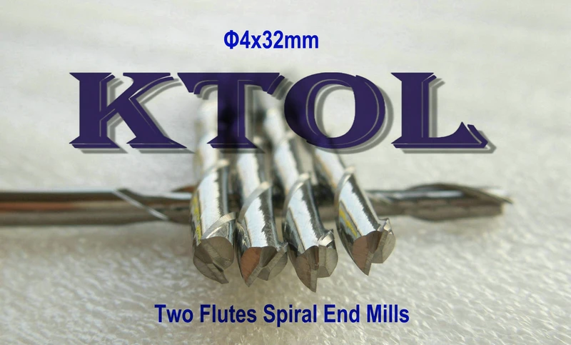 

10pcs 4x32MM Two Flutes Tungsten Carbide Router Bits for Wood Tools Cutting, 3d CNC Router Tool Bit Cutter Milling Bit Set Sale!