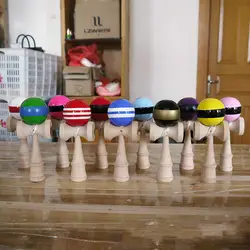 Привлекательные 18 см Kendama забавные японские традиционные деревянные игрушки Kendamas мяч Красочные PU Крашеные деревянные Professional взрослых