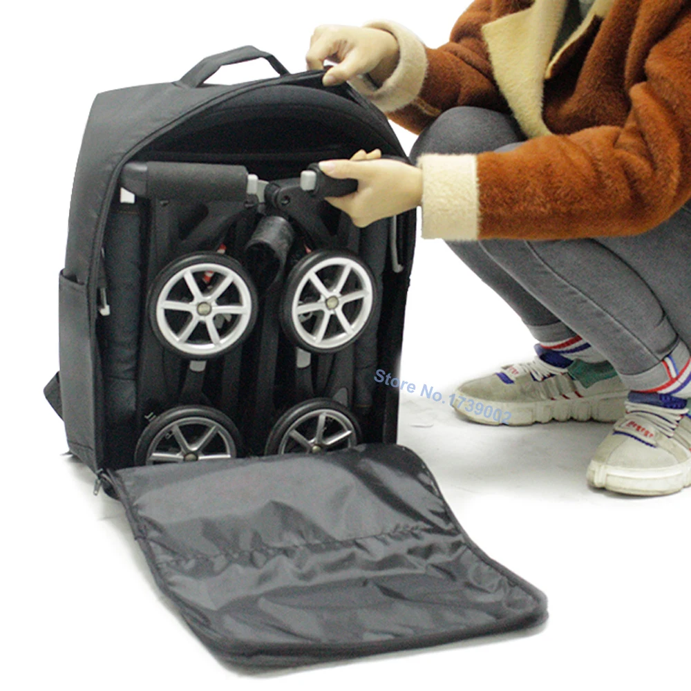 Black Baby Stroller Accessories Transport Storage Bag for Goodbaby POCKIT Pram Travel Bag Backpack for GB