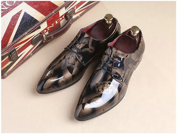 Г. brend/Новые весенние мужские модные кожаные туфли больших размеров повседневные туфли на плоской подошве с острым носком модельные туфли-оксфорды, свадебные туфли на шнуровке WB-30