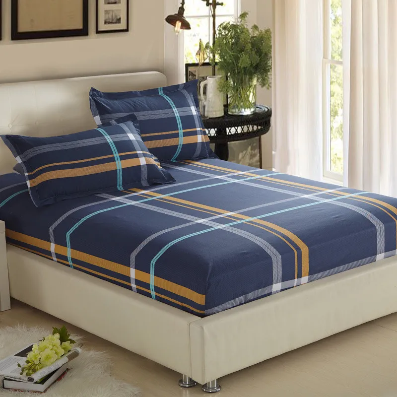 

Cotton Waterproof Air-Permeable Bed Mattress Cover Anti Dust Mite Mattress Protector Cartoon Fitted Sheet (without Pillowcase)
