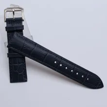 Fashion Promotion 20mm Watchband Straps Dark Blue Cowhide Leather pin buckle Watch Accessories For Brand Men