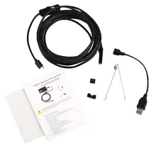 Дропшиппинг 1 м/1,5 м/2 м 7 мм водонепроницаемый для Android USB эндоскоп светодиодный бороскоп трубка Мини видеокамера черный