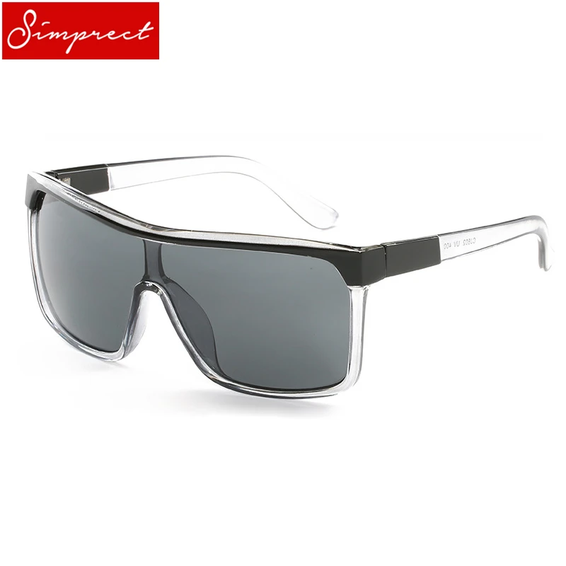 SIMPRECT, цельные солнцезащитные очки для мужчин и женщин, UV400, Квадратные Зеркальные Солнцезащитные очки, высокое качество, бренд ретро, Lunette De Soleil Homme