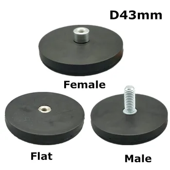 

2pcs Magnetic Disc with Rubber Coated Diameter 43 mm LED Light Holding Spotlight Holder NdFeB Magnet Strong Neodymium Magnet