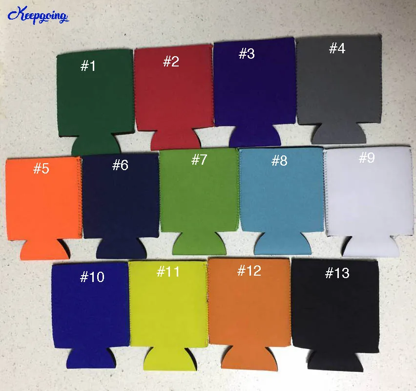 

25pcs No Logo Print Neoprene Stubby Holders Beer Bottle Can Sleeve Picnic Cooler Thermal Bags Can Holder Drink Sleeve For Wine