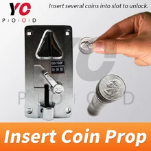 Insert Coin Prop real Room escape game insert several coins in the slot of coin machine to escape the takagism supplier YOPOOD